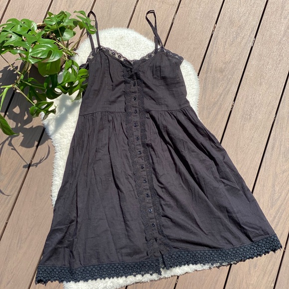 Free People Dresses & Skirts - Free People Black Line Baby Doll Dress